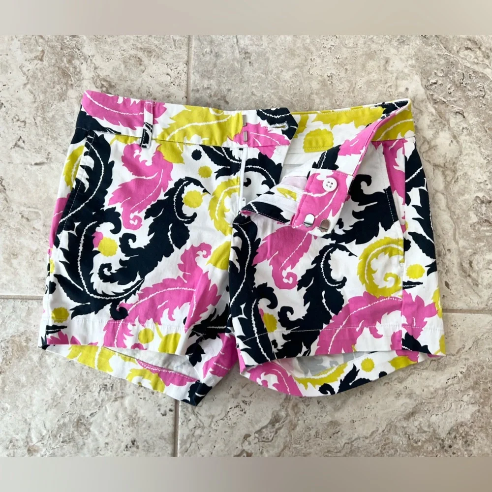 Banana Republic Milly Collection Feathers Short in Neon Hibiscus, 0 - Picture 4 of 10